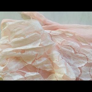 Silk and lace two sided scarf